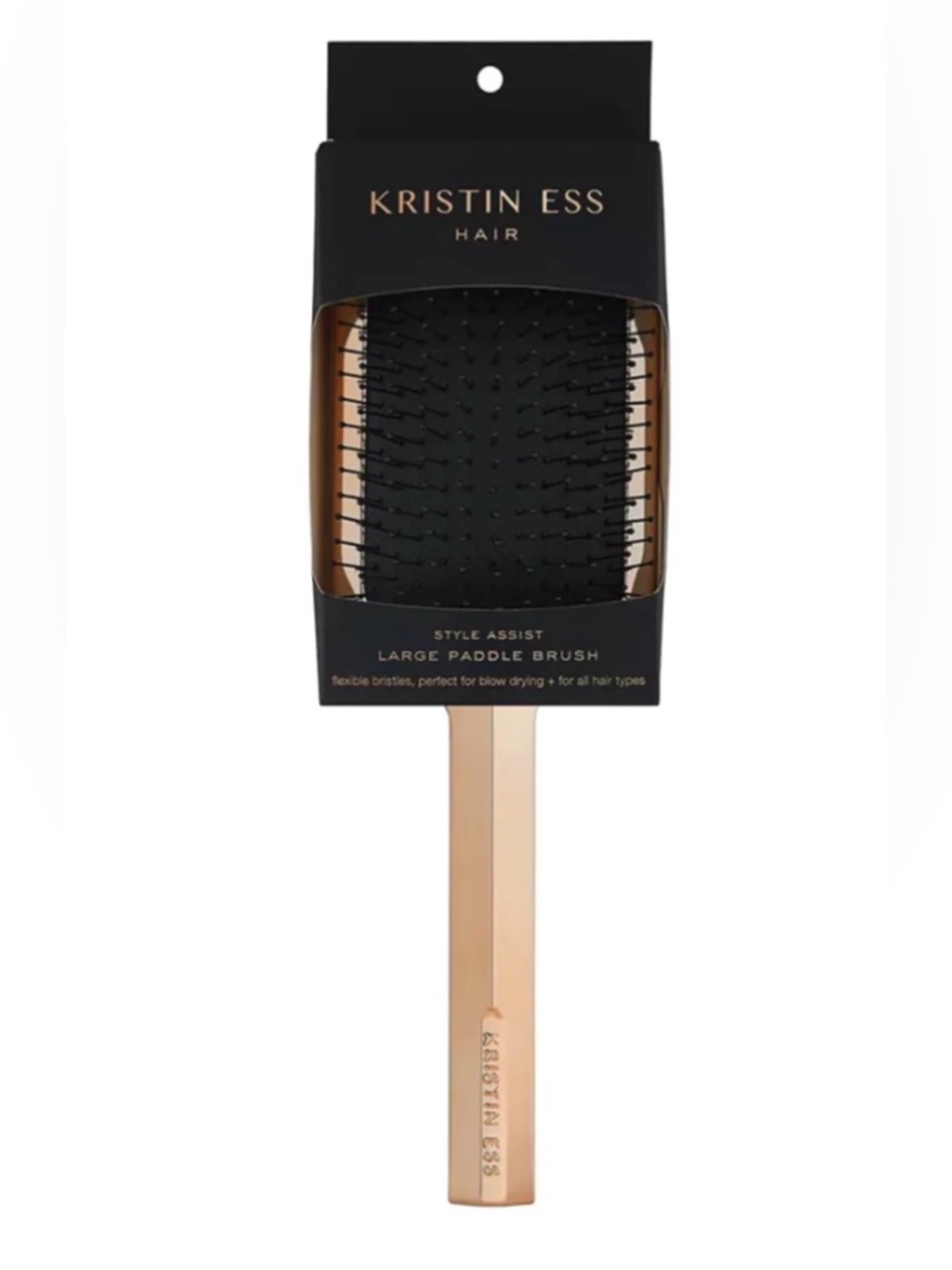 Kristin Ess Large Paddle Brush - Rose Gold & Black